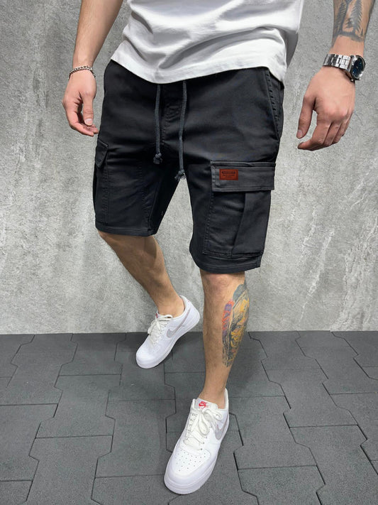 Plus Size Cotton Loose Workwear Shorts (Five-Point)