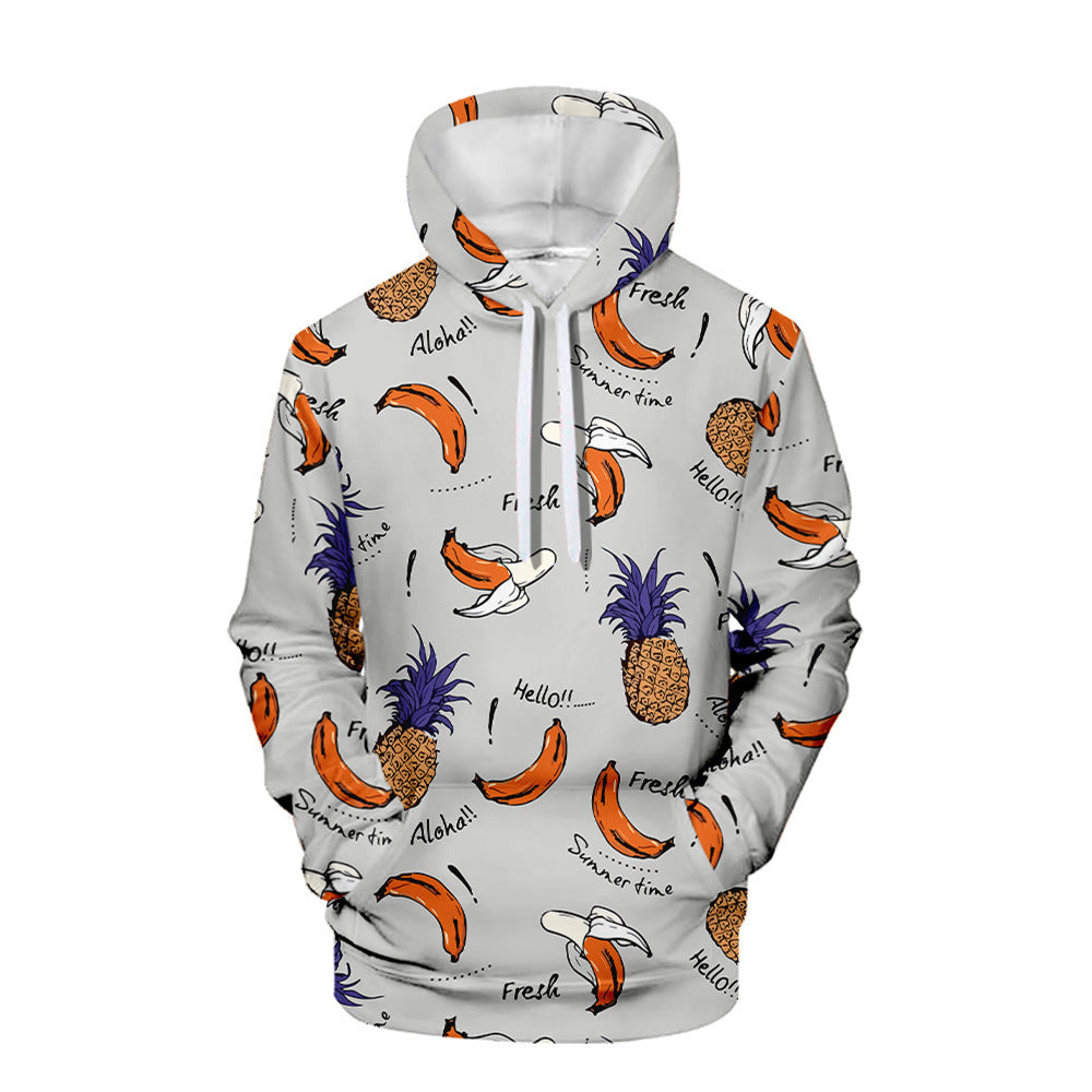 3D Printed Hooded Sweatshirt with Creative Veggies