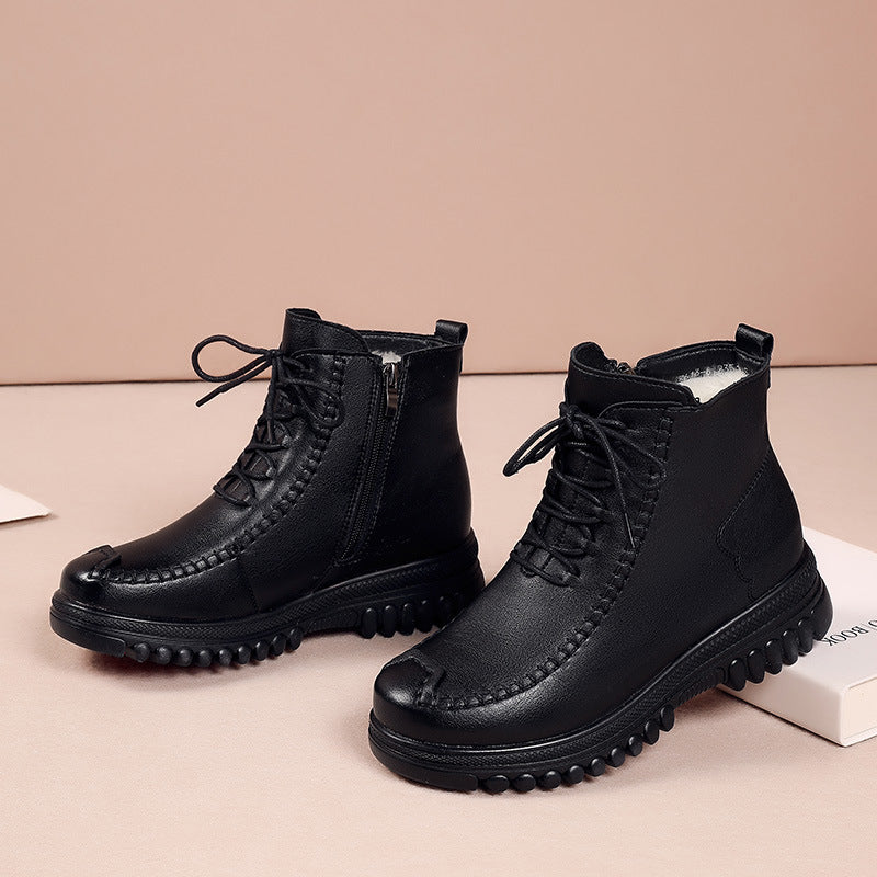 Thick-Soled Women's Winter Martin Boots with Fur 2026