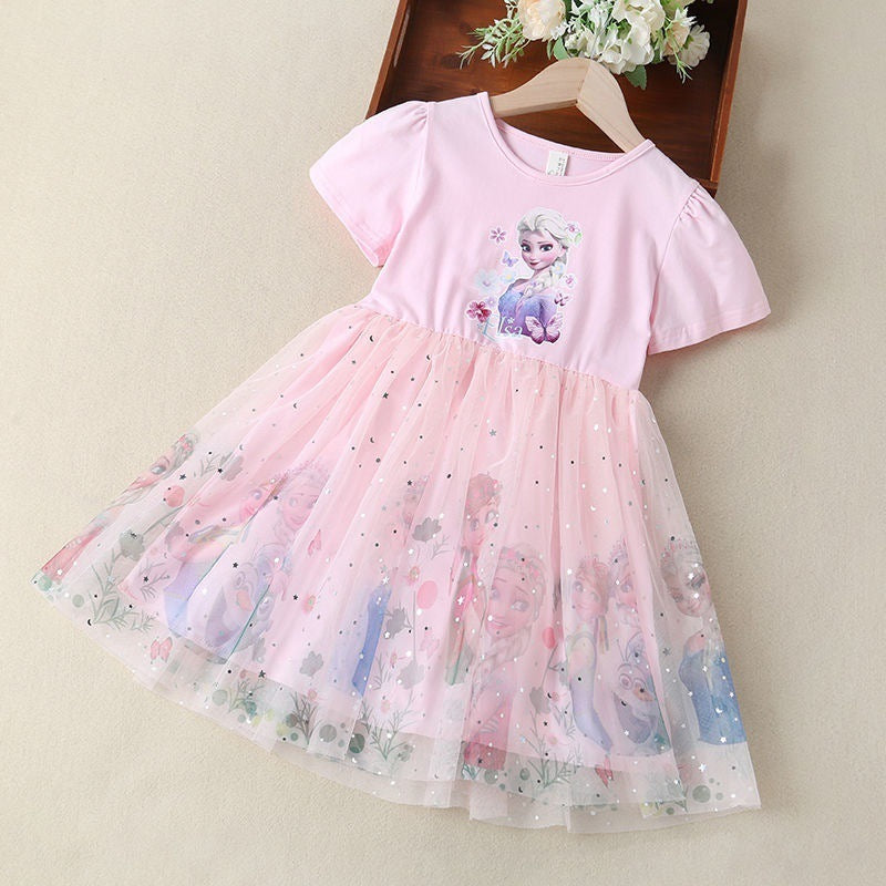 2024 Summer Girls' Princess Dress with Tulle